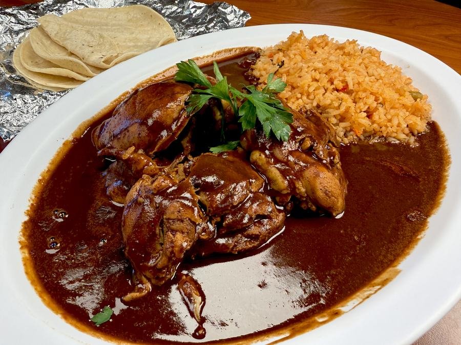 Chicken Mole at Zimatlan Bakery in Seaside, California