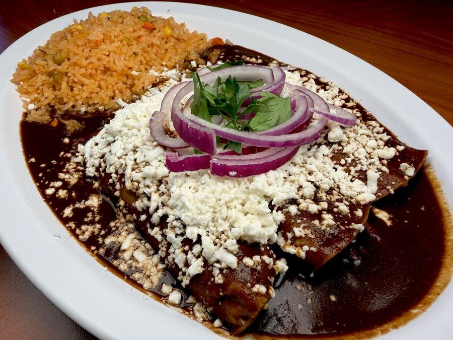Delicious Enchilada Plate at Zimatlan Bakery in Seaside, California