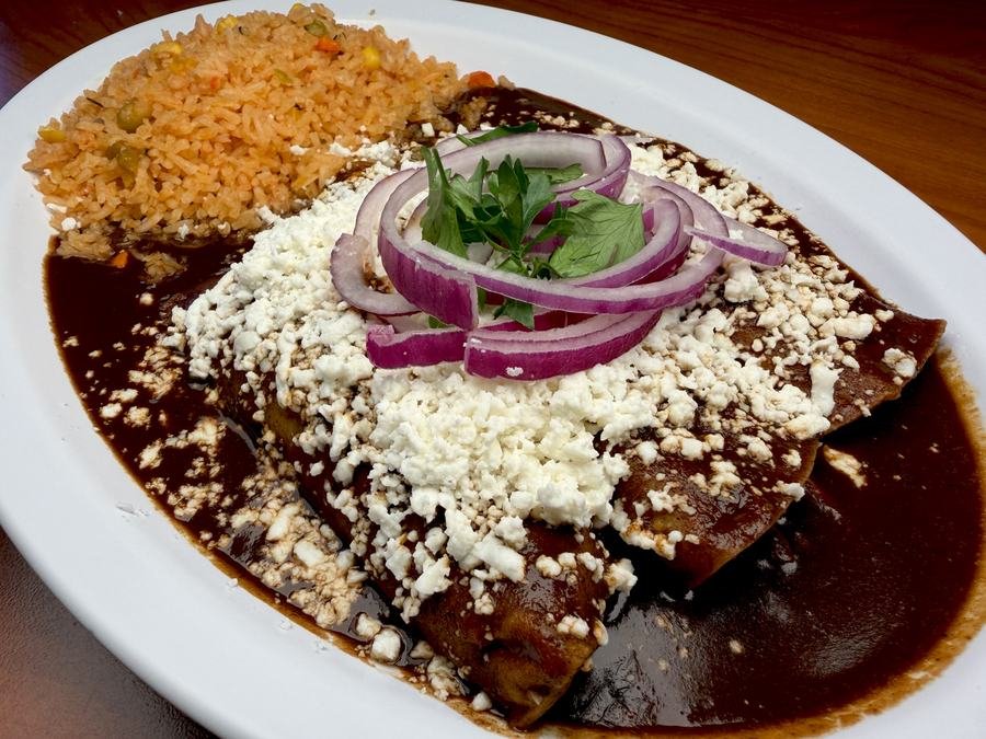 Delicious Enchiladas at Zimatlan Bakery in Seaside, California