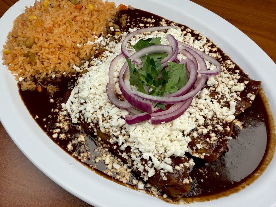 Enchilada Plate at Zimatlan Bakery in Seaside, California