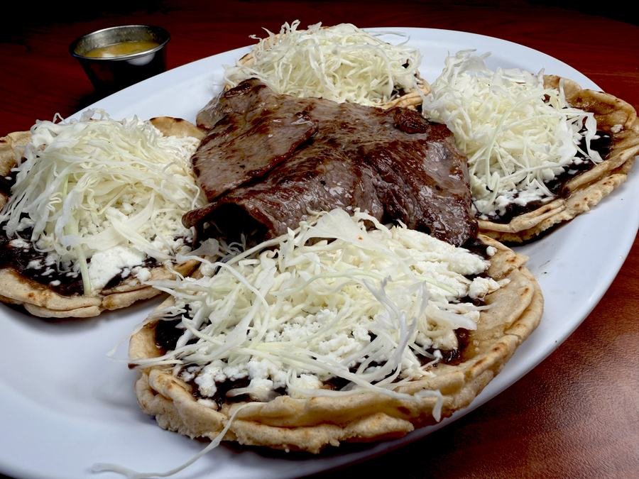Memelas with Meat at Zimatlan Bakery in Seaside, California