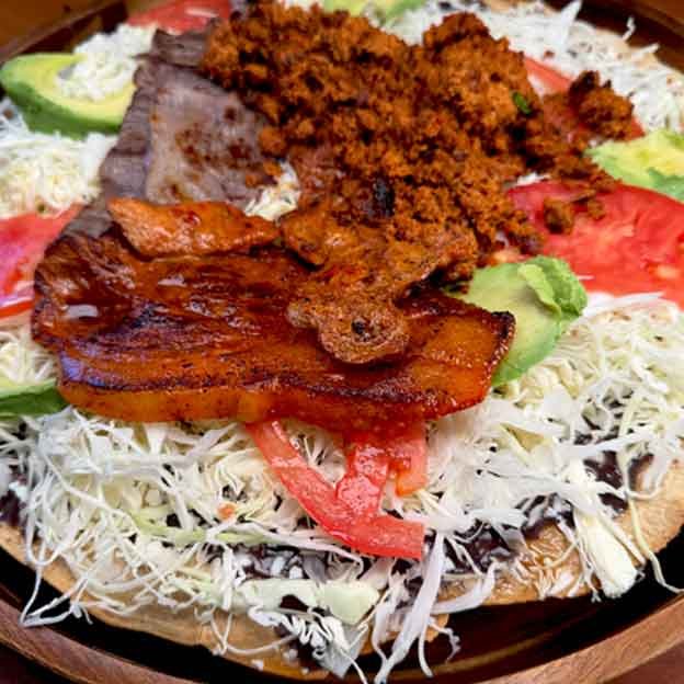 Oaxacan tlayudas, memelitas, and grilled meats at Zimatlan Bakery